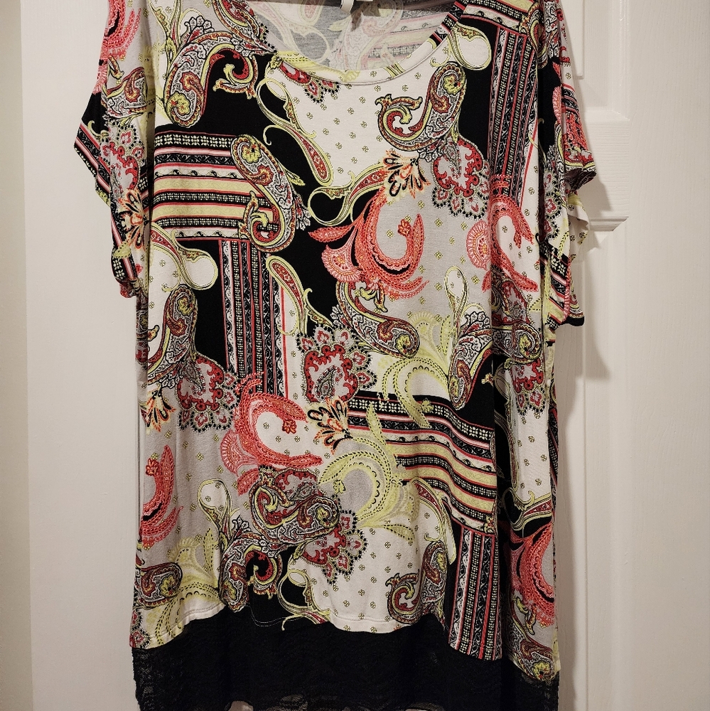 Women's plus size Cato dressy short-sleeve shirt